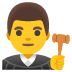 👨‍⚖️ man judge display on Google